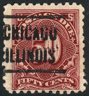 Sc.J58, 1914 50c., Letter Watermark And Perf 10, Used (pre-cancelled), With Tiny Defect (paper Wrinkle Only Visible... - Segnatasse