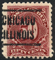 Sc.J58, 1914 50c., Letter Watermark And Perf 10, Used (pre-cancelled), With Tiny Defect (paper Wrinkle Only Visible... - Franqueo