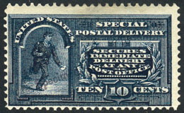 Sc.E5, 1895 10c. Blue, With Watermark, Mint Lightly Hinged, Very Nice, Catalog Value US$210. - Espressi & Raccomandate