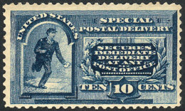 Scott E2, 1888 10c. Blue, MNH, Very Nice, Good Example, Catalog Value US$1,150. - Espressi & Raccomandate