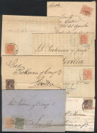 7 Letters And Folded Covers Used Between Circa 1875 And 1892, Interesting Postmarks, VF General Quality (the Oldest... - Other & Unclassified