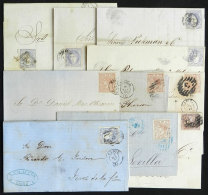 10 Letters And Folded Covers Used Between Circa 1867 And 1871, Interesting Postmarks, VF General Quality! - Other & Unclassified