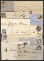 10 Letters And Folded Covers Used Between Circa 1867 And 1870, Interesting Postmarks, VF General Quality! - Other & Unclassified