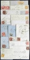 15 Folded Covers Or Letters + 1 Front, Posted Between Circa 1858 And 1864, With Some Very Interesting Cancels, Fine... - Other & Unclassified