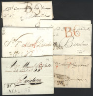 5 Folded Covers Or Letters Of Years 1783 To 1842, All With Interesting Postal Marks Of CATALUÑA, Excellent... - ...-1850 Prephilately