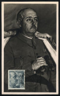 General FRANCO, Maximum Card Of OC/1952, With Special Pmk "Congress Of War Veterans", VF Quality - Maximumkarten