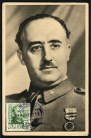 Portrait Of General FRANCO, Maximum Card Of AP/1952, VF Quality - Cartes Maximum