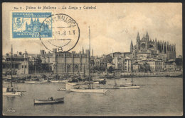 PALMA DE MALLORCA: Cathedral And The Lonja, Architecture, Maximum Card Of AP/1938 With Cinderella "Cruzada Contra... - Tarjetas Máxima