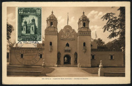 SEVILLA: Ibero-American Expo, Pavilion Of Colombia, Maximum Card Of 12/OC/1930, With Special Pmk, VF Quality - Tarjetas Máxima