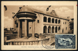 SEVILLA: Ibero-American Expo, Pavilion Of Dominican Rep., Maximum Card Of 12/OC/1930, With Special Pmk, VF Quality - Tarjetas Máxima