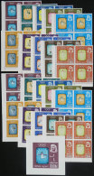 Sc.43/52, 1964 Tokyo Olympic Games, Perforated And IMPERFORATE Blocks Of 4 + Imperforate Souvenir Sheet, Unmounted,... - Dubai