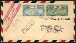 30/DE/1930 Santo Domingo - Fort De France (Martinique): Flown Cover With Arrival Of 2/JA, VF Quality, Rare! - Dominican Republic