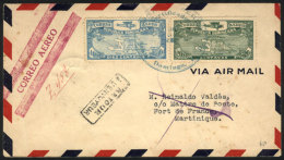 30/DE/1930 Santo Domingo - Fort De France (Martinique): Flown Cover With Arrival Of 2/JA, VF Quality, Rare! - República Dominicana