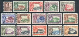 Sc.97/111, 1938/47 Complete Set Of 15 Values, Mint With Tiny And Barely Visible Hinge Marks (appear MNH), VF... - Dominique (...-1978)