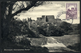 Maximum Card Of AP/1955: Ruins Of Hammershus In Bornholm, VF Quality - Cartoline Maximum