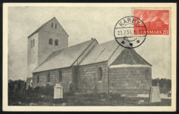 Maximum Card Of JUL/1951: A Church, With Cancel Of Karby, VF Quality - Cartoline Maximum