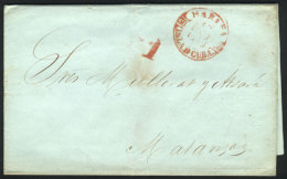 Entire Letter Sent From Habana To Matanzas On 12/JA/1846, VF! - Otros & Sin Clasificación