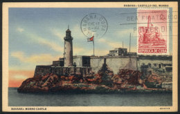 HAVANA: Lighthouse At El Morro, Maximum Card Of 17/JA/1949, With First Day Postmark, VF Quality - Maximumkarten