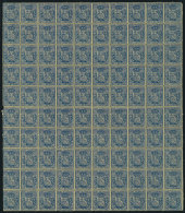 Yvert 76, 1894 20c. Blue, Fantastic Block Of 100 Examples, Unmounted, Excellent Quality (2 Stamps With Minor... - Telégrafo