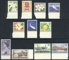 Sc.148/158, 1963 Flowers, Birds, Fish, Ships, Complete Set Of 11 Unmounted Values, Excellent Quality, Catalog Value... - Islas Cook