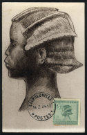 Baluba Woman, Ethnics, Maximum Card Of FE/1934, The Stamp With Little Staining On The Perforations - Altri & Non Classificati