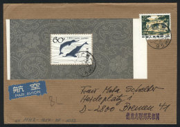 Sc.1646a, 1980 60f. Dolphins, Sheet With One Stamp (from The Booklet) + Another Stamp, Franking A Cover Sent To... - Nuovi