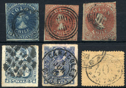 Stockcard With Some Very Interesting Old Stamps! - Chile