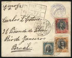 Airmail Cover Sent From Valparaiso To Brazil On 15/FE/1934 Franked With 12.50P., VF Quality! - Chile
