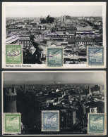 VALPARAISO: General View, 2 Old Maximum Cards, VF Quality - Chili