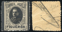 Year 1919, Special Stamp Of 5P. For The Flight Of Aviator Figueroa From Santiago To Valparaíso, Mint Full... - Cile