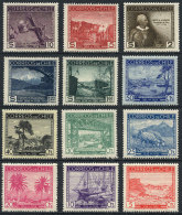 Yv.156/167 (Sc.186/197), 1936 Discovery Of Chile 400 Years, Cmpl. Set Of 12 Values, Very Lightly Hinged, VF... - Cile