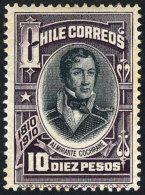 Yv.85 (Sc.97), 1910 10P. Centenary Of Independence, High Value Of The Set! - Chile