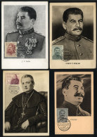 4 Maximum Cards Of 1949/53, Famous Persons: Joseph STALIN + Stefan Moyses, VF - Other & Unclassified
