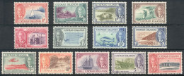 Sc.122/134, 1950 Fish, Turtles, Ships And Other Topics, Complete Set Of 13 Values, Mint Very Lightly Hinged, VF... - Cayman Islands