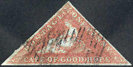 Sc.1 (SG.3), 1853 1p. Brick Red On Lightly Bluish Paper, Very Nice Example, Catalog Value US$400. - Cabo De Buena Esperanza (1853-1904)