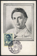 Hristo Smirnenski, Poet, Maximum Card Of OC/1948, With Special Postmark, Fine Quality - Other & Unclassified