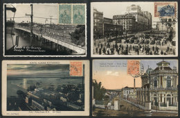 Lot Of 4 Old PCs, Nice Views Of Recife, Sao Paulo And Porto Alegre, Fine To VF Quality - Other & Unclassified