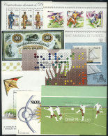 Lot Of Unmounted Souvenir Sheets (1 Used), Excellent Quality, Yvert Catalog Value Euros 110, Low Start! - Collections, Lots & Series