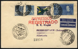 Cover Flown By ZEPPELIN, Sent From Rio De Janeiro To Germany On 27/SE/1935, VF Quality! - Briefe U. Dokumente