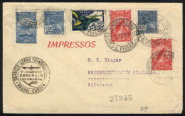 Cover Flown By ZEPPELIN, Sent From Rio De Janeiro To Germany On 30/AU/1935, VF Quality! - Covers & Documents