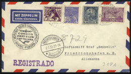 Cover Flown By ZEPPELIN, Sent From Rio De Janeiro To Germany On 4/JUL/1935, VF Quality! - Covers & Documents