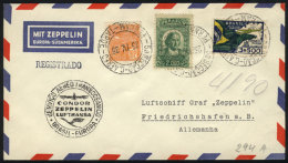 Cover Flown By ZEPPELIN, Sent From Rio De Janeiro To Germany On 25/AP/1935, VF Quality! - Briefe U. Dokumente