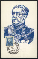 Luiz Alves De Lima E Silva, Duke Of Caxias, Army Officer And Politician, Maximum Card Of AU/1954, VF - Maximumkarten