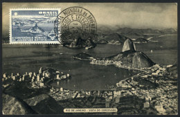 RIO DE JANEIRO: General View, Maximum Card Of JUL/1953, With Special Pmk 'Conferencia Juventude Batista', VF... - Maximum Cards