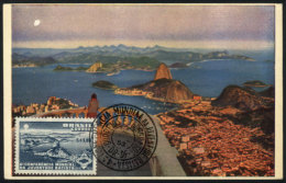 RIO DE JANEIRO General View, Maximum Card Of 1953, With Special Pmk 'Conferencia Juventude Batista', VF Quality - Cartoline Maximum