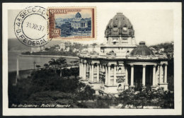 RIO DE JANEIRO: Monroe Palace, Architecture, Maximum Card Of DE/1937, VF Quality - Maximumkaarten