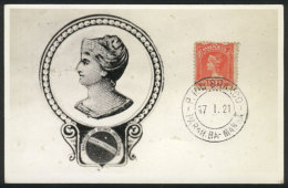 Maximum Card Of JA/1921: Allegory Of The Republic, Liberty, VF Quality - Cartes-maximum