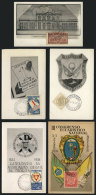 Lot Of 5 Maximum Cards Of 1939/44, Varied Topics: Census, Architecture, Religion Etc., VF Quality - Cartes-maximum