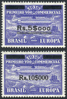 Sc.4CL4/5, 1930 Zeppelin, Complete Set Of 2 Overprinted Values, MNH, As Fresh And Perfect As The Day They Were... - Posta Aerea