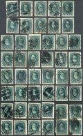 Sc.72, Lot Of Used Stamps (approximately 50), Interesting Cancels, VF Quality! - Used Stamps
